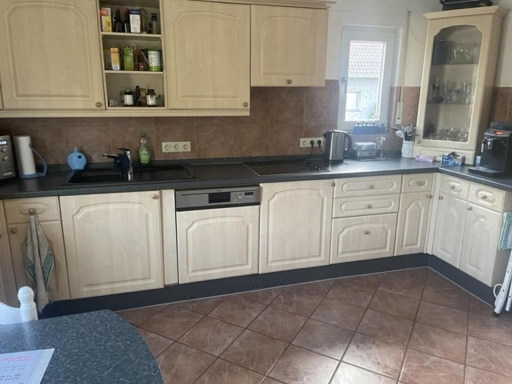 Kuchyň nebo kuchyňský kout v ubytování Privatzimmer Pflaum