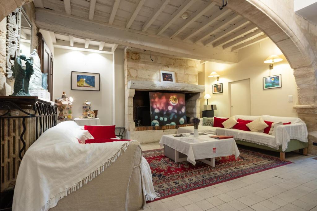 Posezení v ubytování Hotel De L'Atelier
