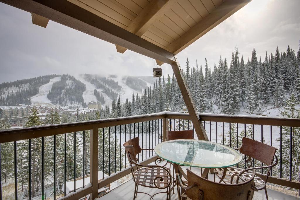 Un balcon sau o terasă la Big Sky Condo with Mountain Views Less Than 1 Mi to Resort!