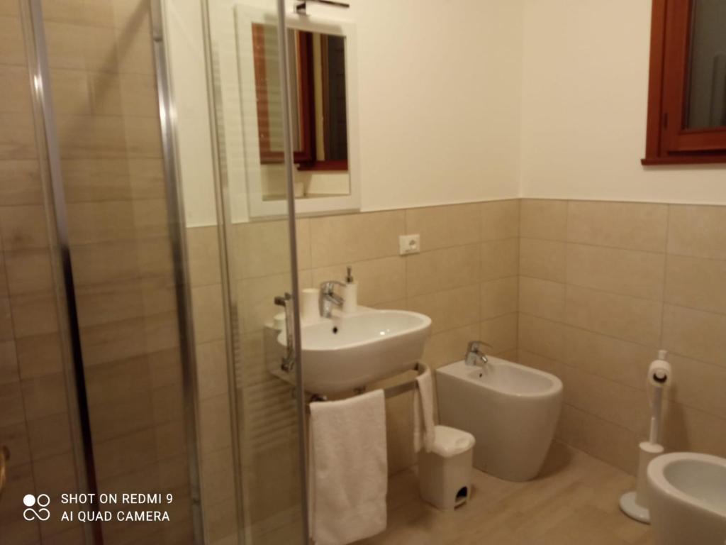 Koupelna v ubytování Locanda di Cornoleda