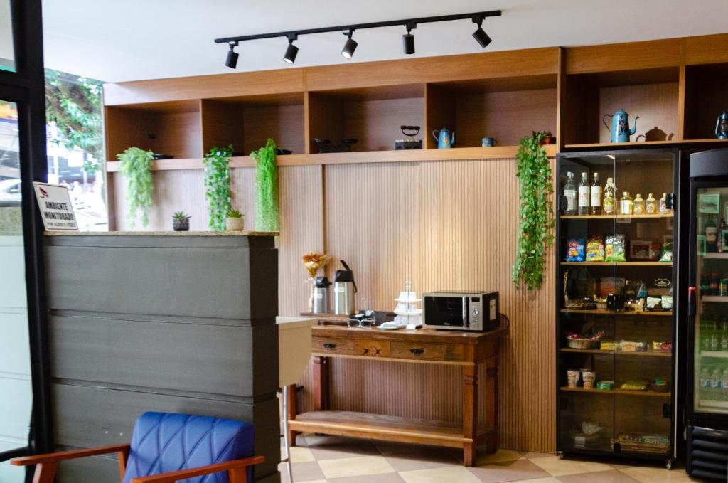 Kuchyň nebo kuchyňský kout v ubytování Hotel Ferraz