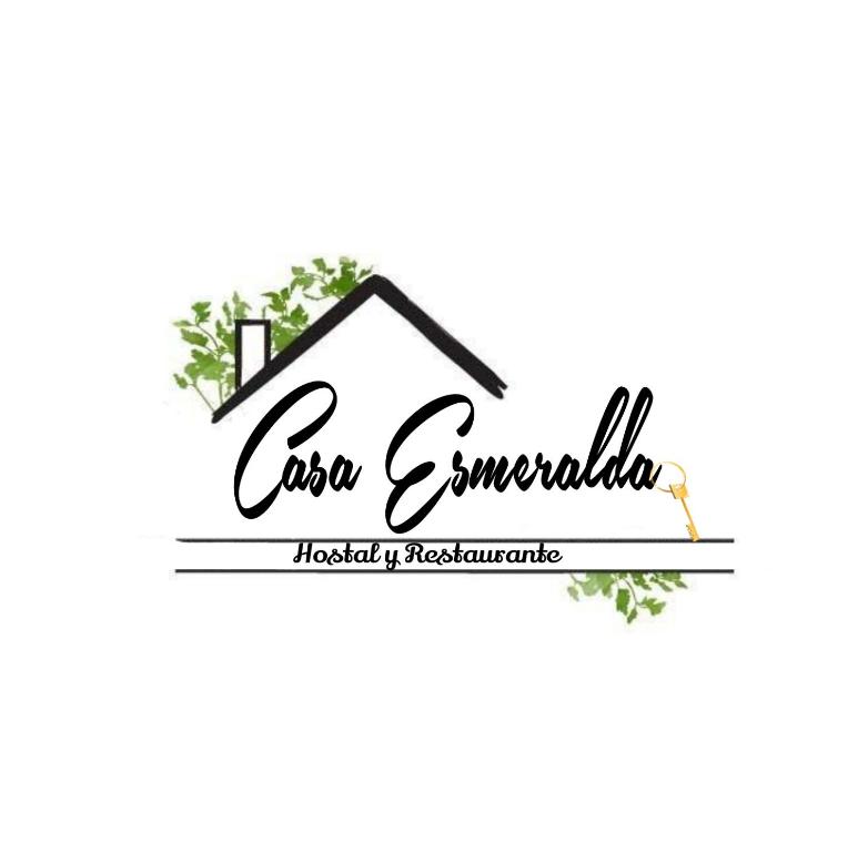 a logo for a real estate company with a house at Casa Esmeralda in Moyogalpa