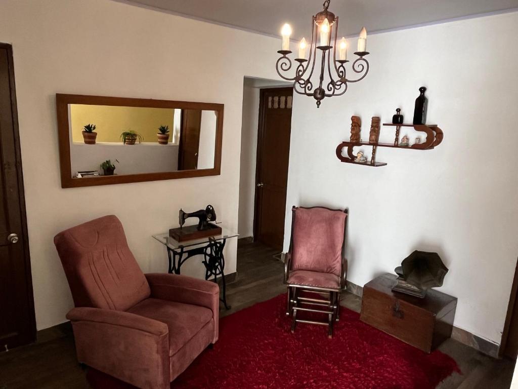 Posezení v ubytování Casa Grande Hostal