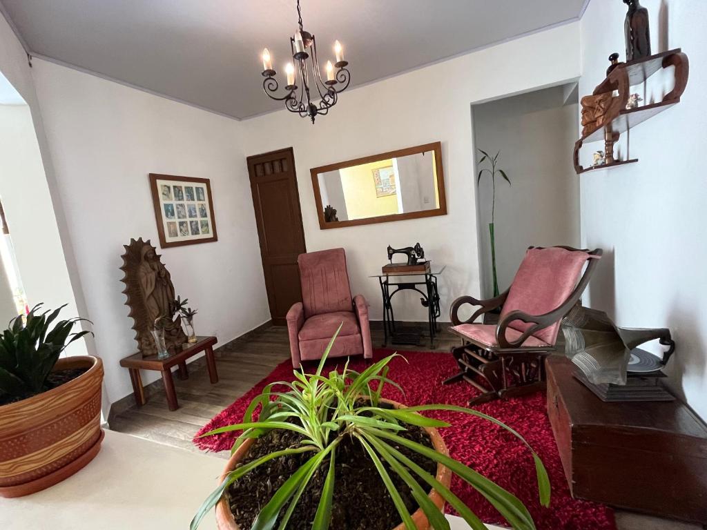 Posezení v ubytování Casa Grande Hostal