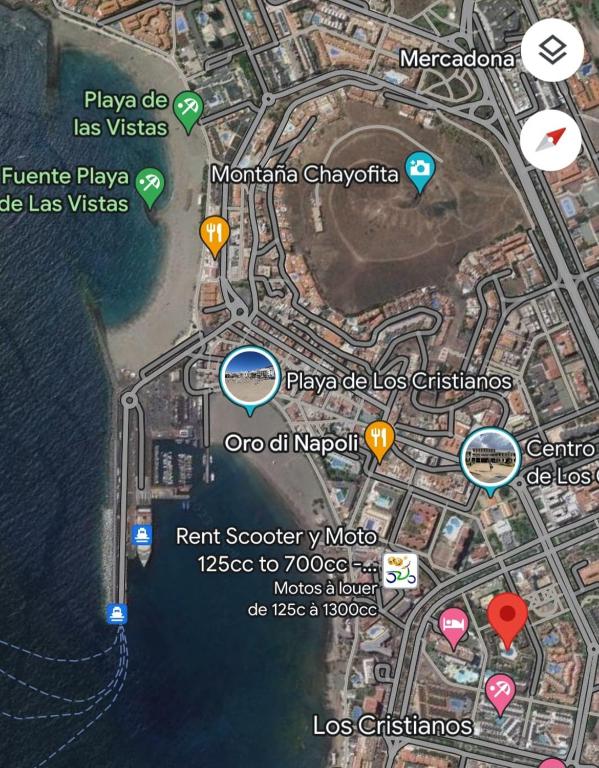 a map of the city of vancouver with attractions at Apartamento Clara in Los Cristianos