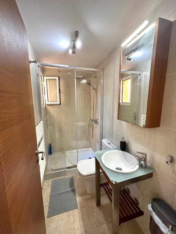 Koupelna v ubytování Dimi Holidays Porto Cristo SLU Meerblick Apartment 2 -Hafen Porto Cristo 120 m zum Strand