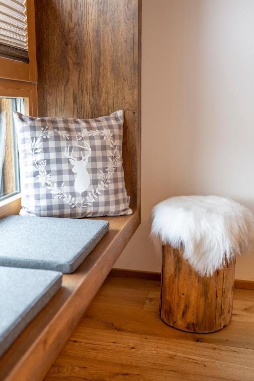 Postel nebo postele na pokoji v ubytování Holzlodge deluxe