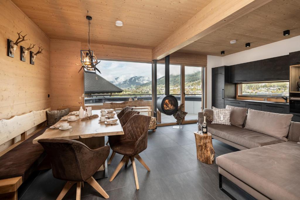 Posezení v ubytování Holzlodge deluxe