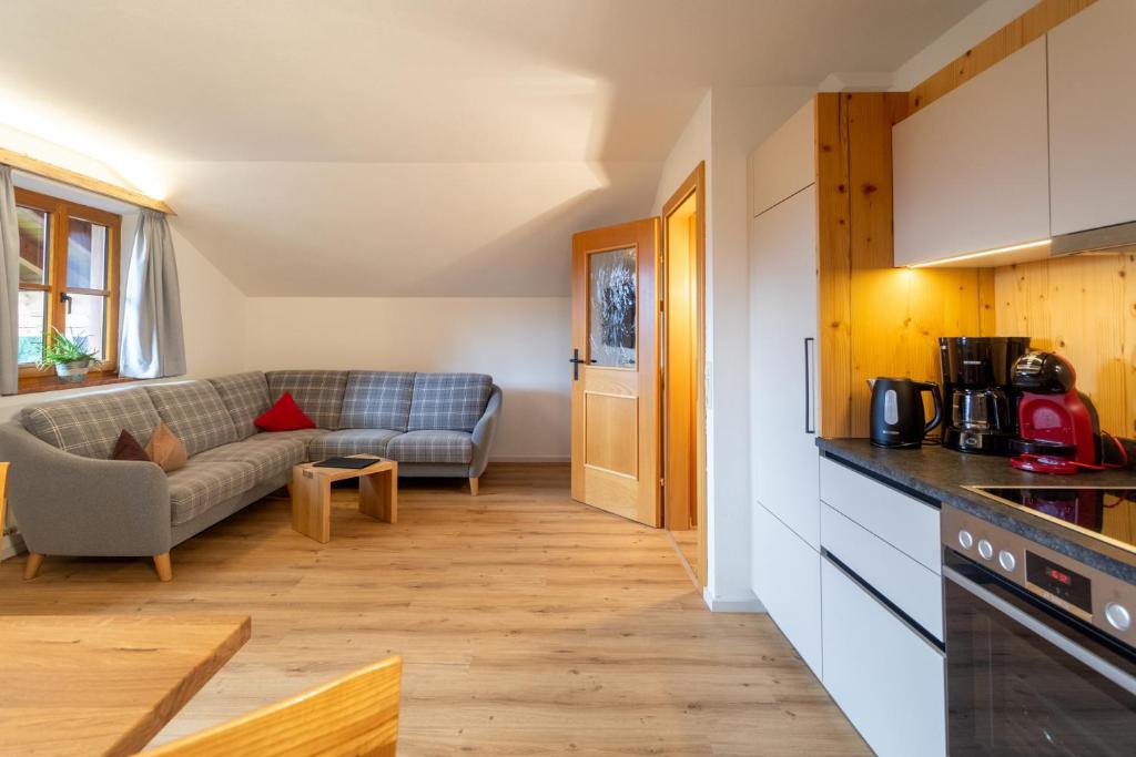 Kuchyň nebo kuchyňský kout v ubytování Landhaus Zaglauhof