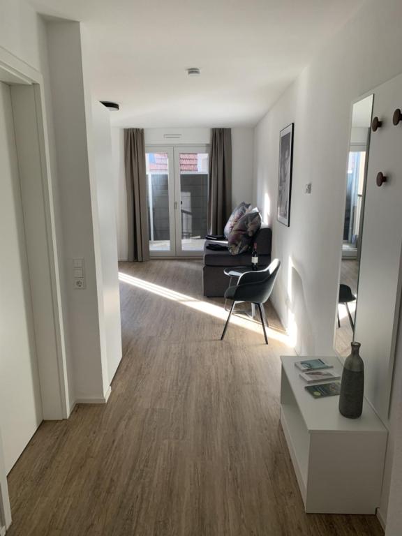 Posezení v ubytování Apartment Metzingen Outlet City Business Zentral Modern