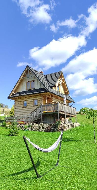 Vonkajšia záhrada v ubytovaní Pocztówka Z Mizernej, Sielskie domki Pieniny, Gorce, blisko Velo Czorsztyn