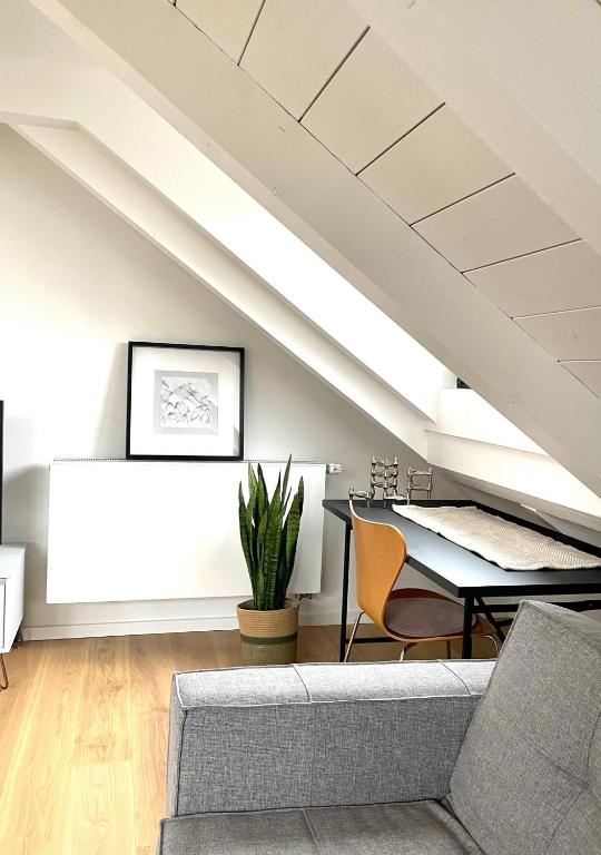 Posezení v ubytování Gemütliches Loft