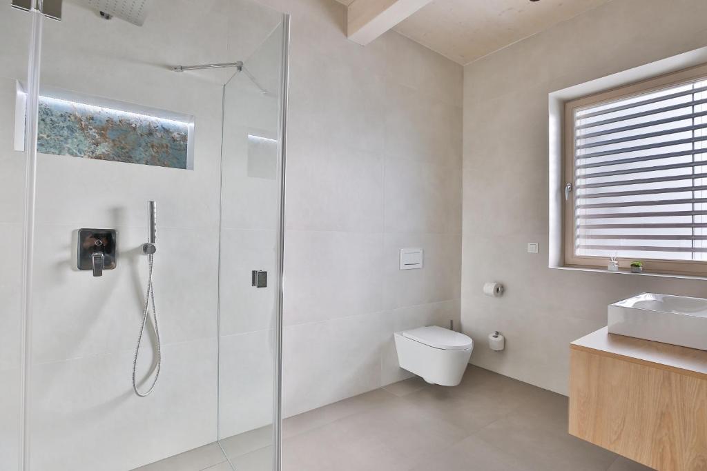 Koupelna v ubytování Apartmány Lipno Přední Výtoň