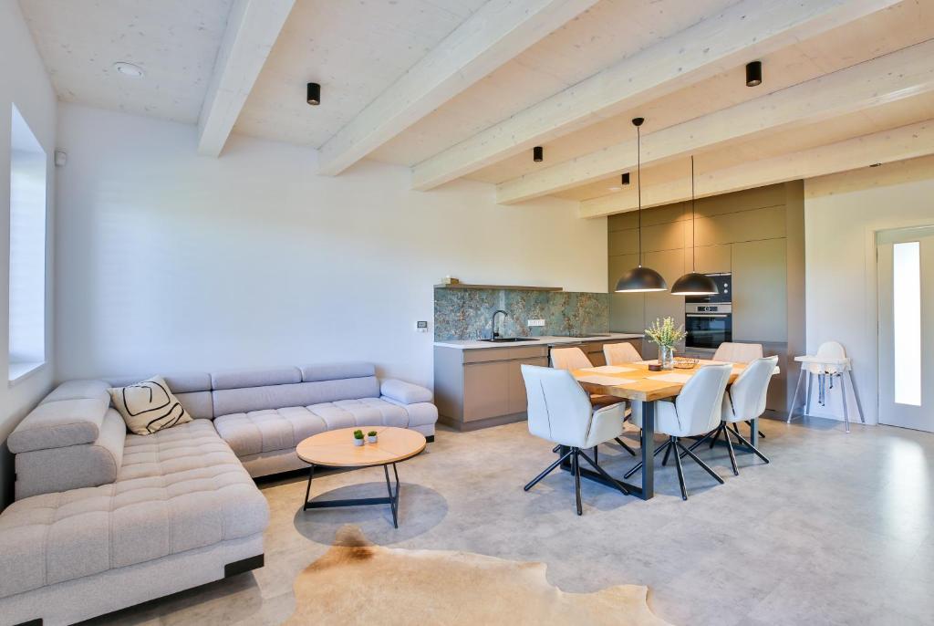 Kuchyň nebo kuchyňský kout v ubytování Apartmány Lipno Přední Výtoň