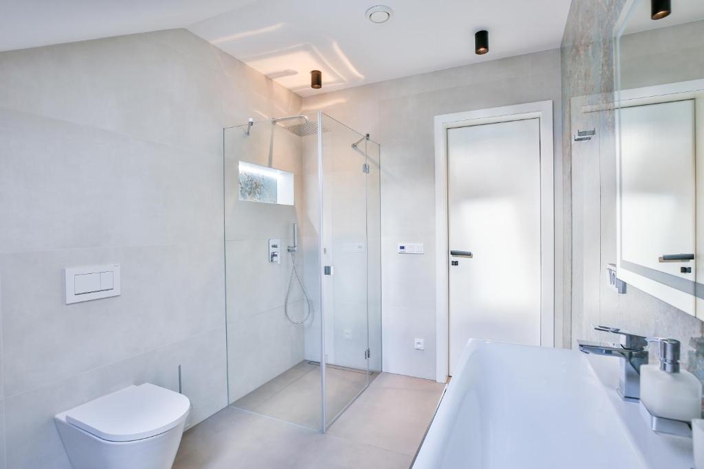 Koupelna v ubytování Apartmány Lipno Přední Výtoň