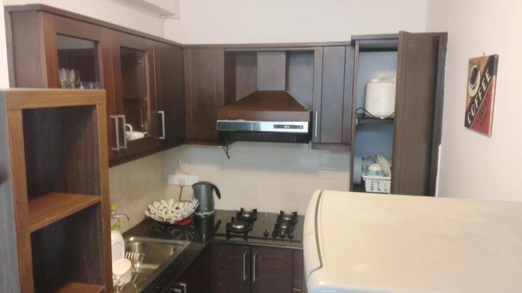Kuchyň nebo kuchyňský kout v ubytování Nuwara eliya Luxury Apartment