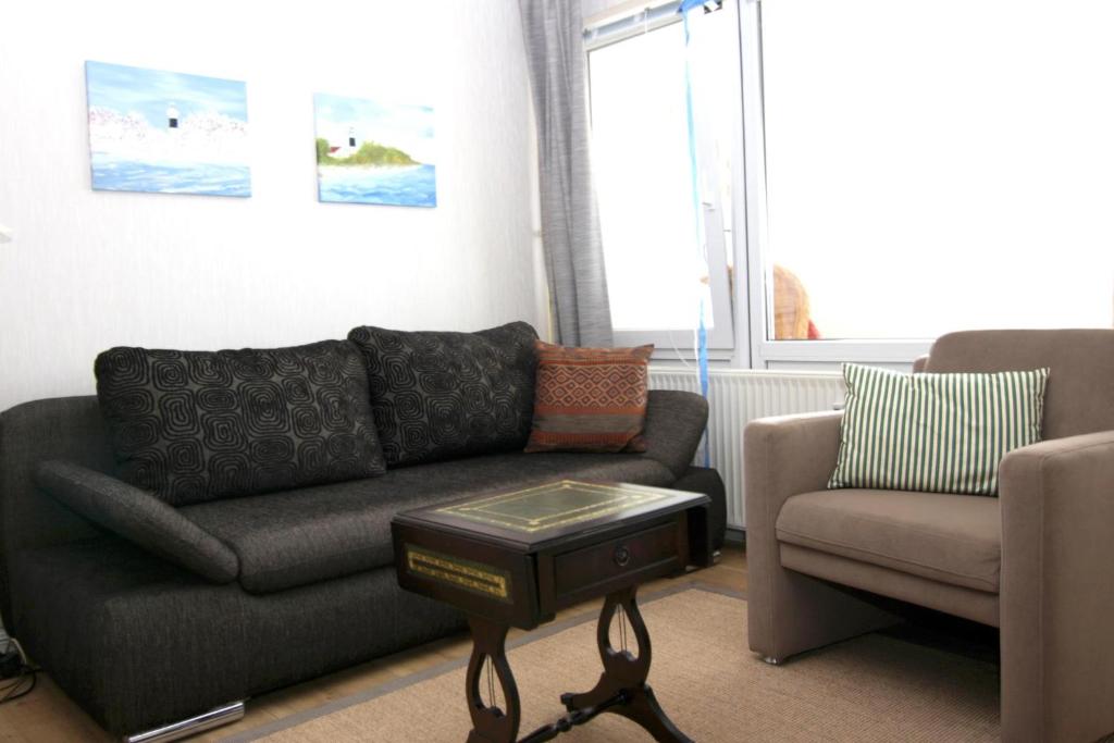 Posezení v ubytování Ferienappartement K1213 für 2-3 Personen mit Ostseeblick