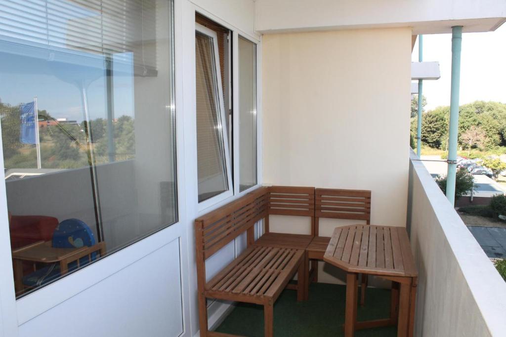 Balkón nebo terasa v ubytování Ostsee-Ferienapartement K217 für 2-4 Personen