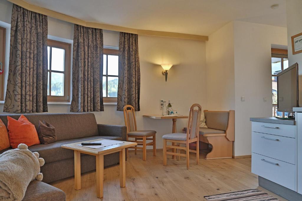 A seating area at Landhaus Schneider