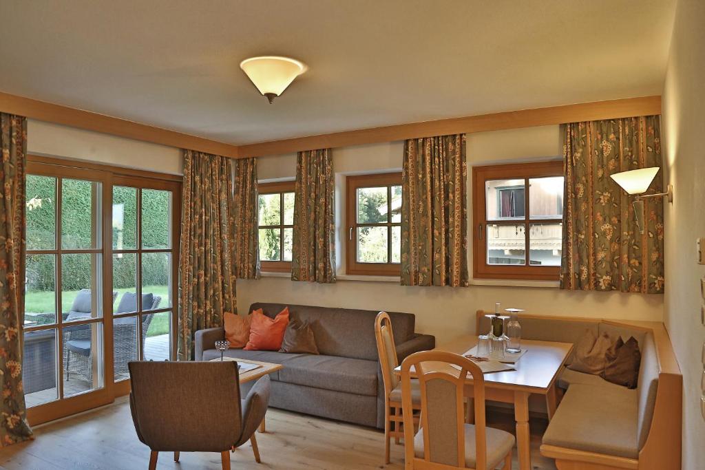 A seating area at Landhaus Schneider