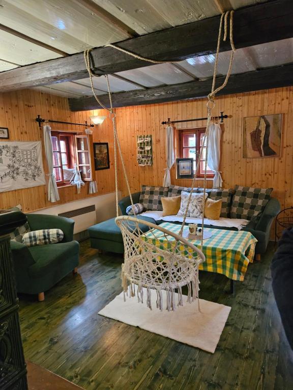 Posezení v ubytování Holiday Home U Ryšavých
