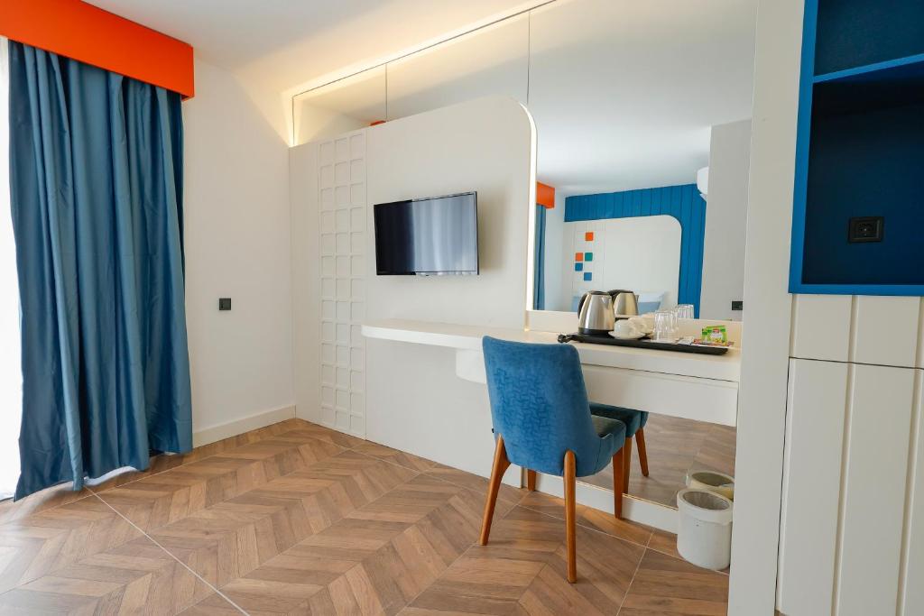 Kuchyň nebo kuchyňský kout v ubytování Forest In Hotel