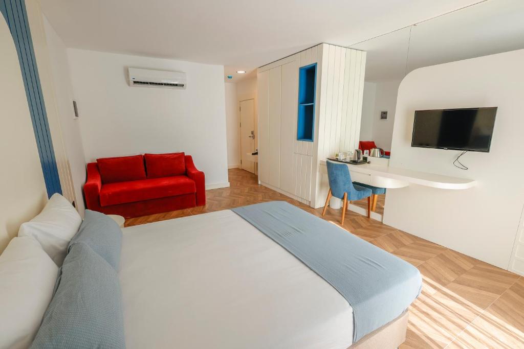 TV a/nebo společenská místnost v ubytování Forest In Hotel