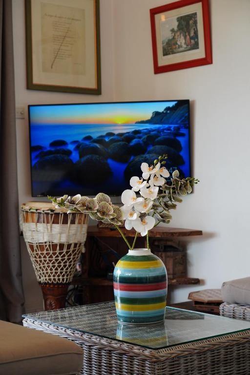 TV a/nebo společenská místnost v ubytování Villa Kai