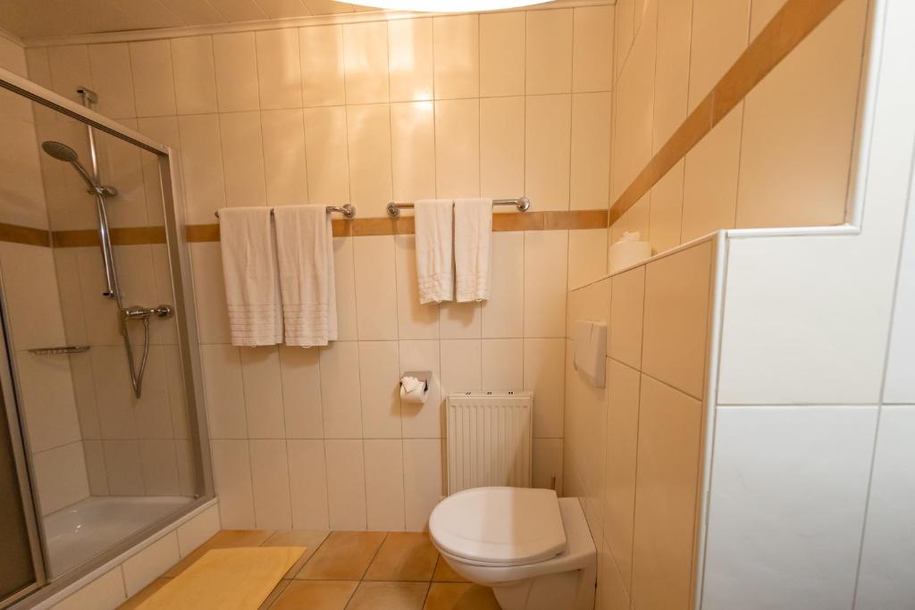 Koupelna v ubytování Hof Unterhuben