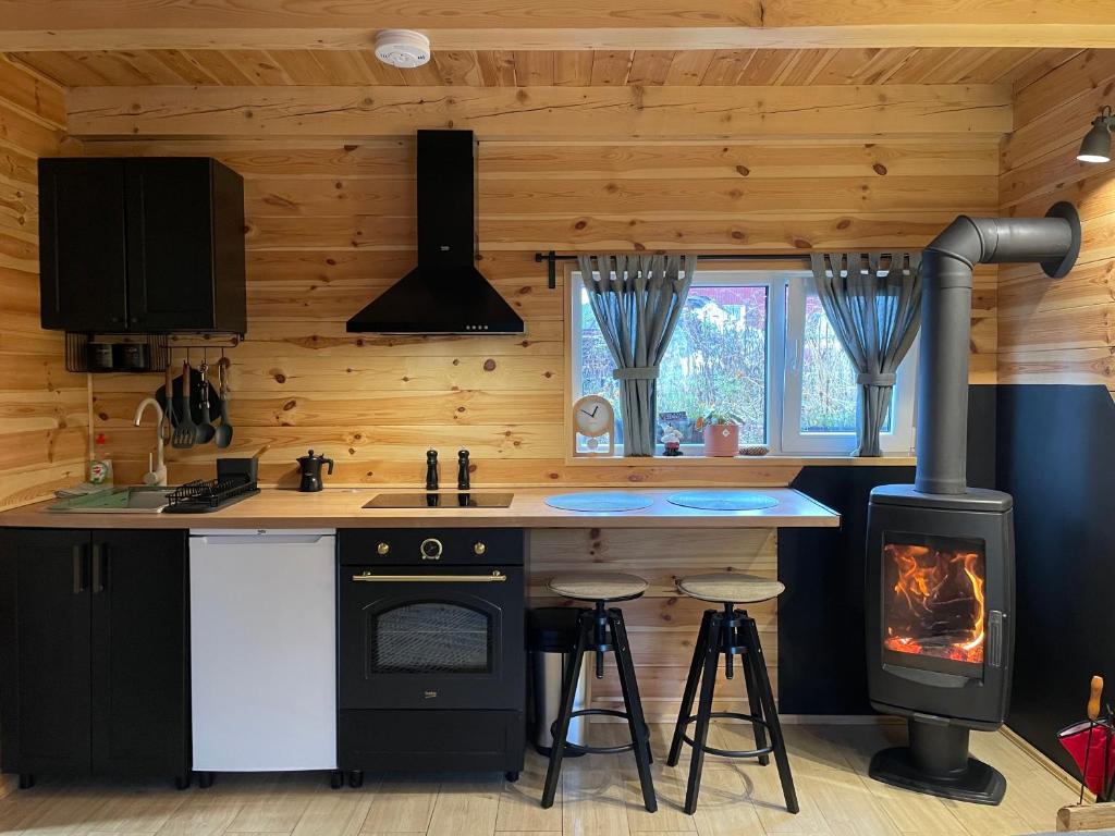 Kuchyň nebo kuchyňský kout v ubytování Guest House Durmitor Paradise