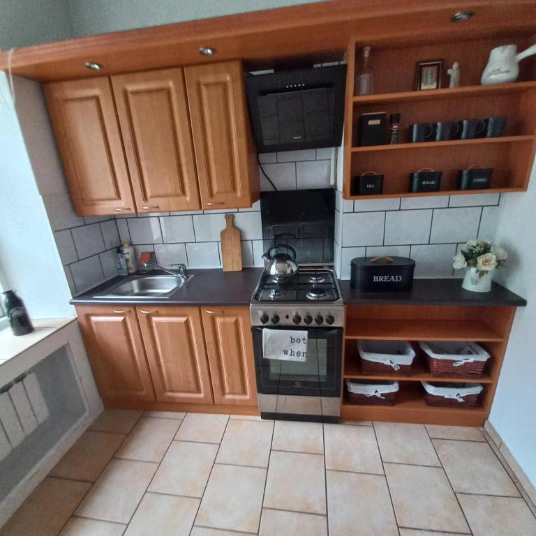 Kuchyňa alebo kuchynka v ubytovaní Apartament Old Town Piwna