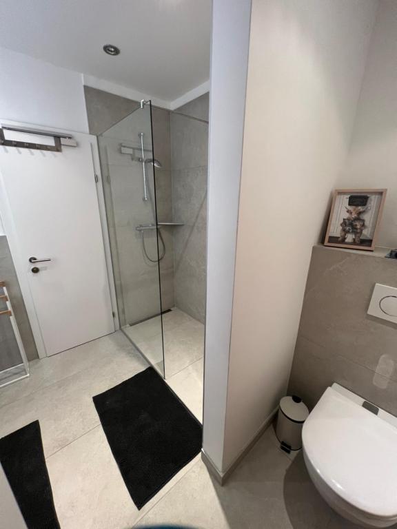 Koupelna v ubytování Appartment Scharleralm