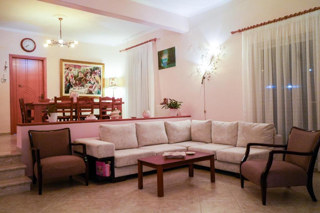 Posezení v ubytování Villa Mykines