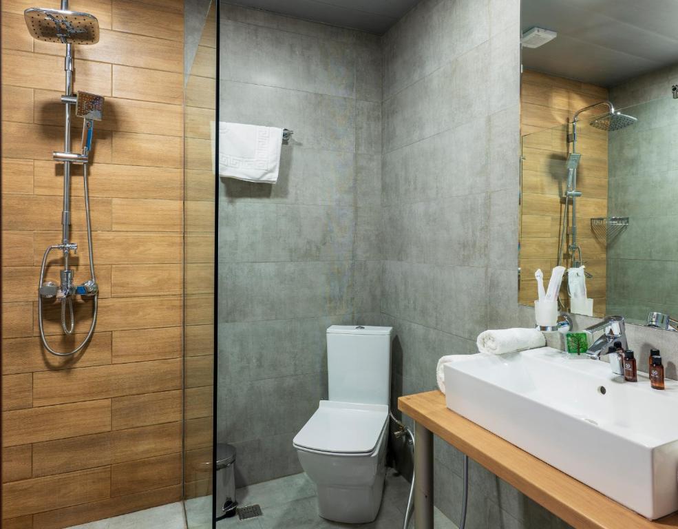 Koupelna v ubytování Jazz Hotel