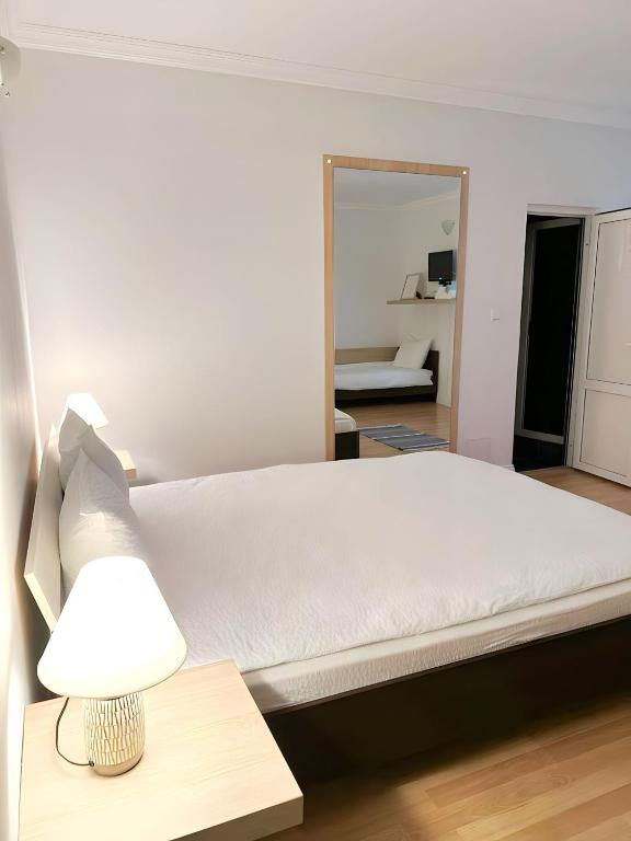 Postel nebo postele na pokoji v ubytování Hanul lui Ionut 2