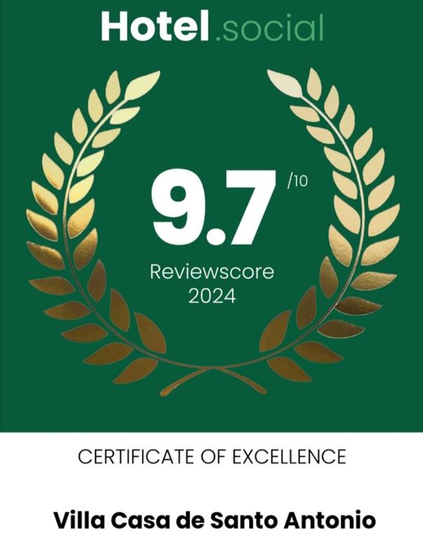 Certifikát, hodnocení, plakát nebo jiný dokument vystavený v ubytování Villa Casa de Santo Antonio