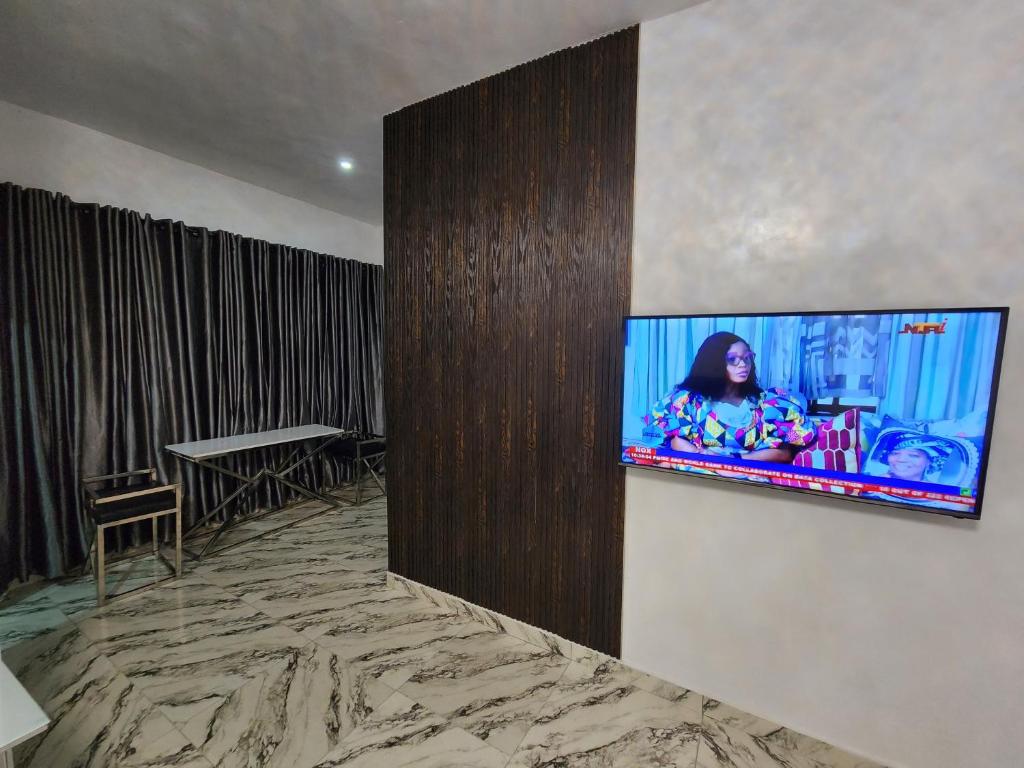 TV a/nebo společenská místnost v ubytování The Milton Apartment