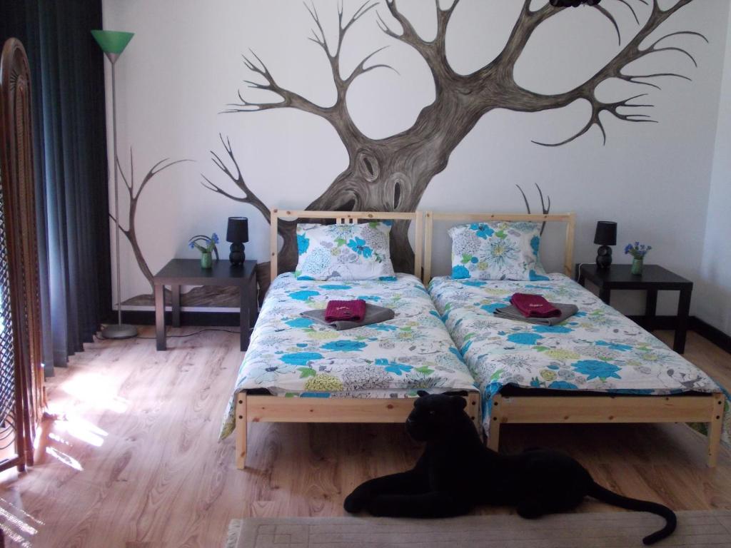 
Кровать или кровати в номере Warkhaus Apartments
