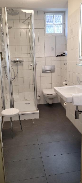 Koupelna v ubytování Hotel Minerva