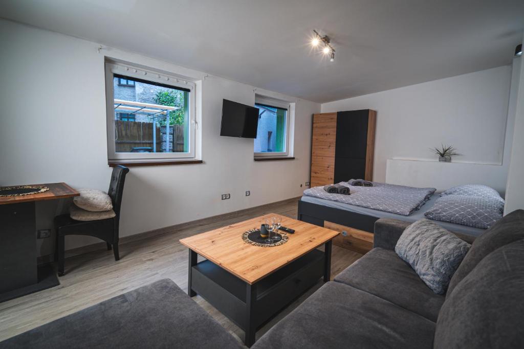 Posezení v ubytování Apartmány v Podzámčí