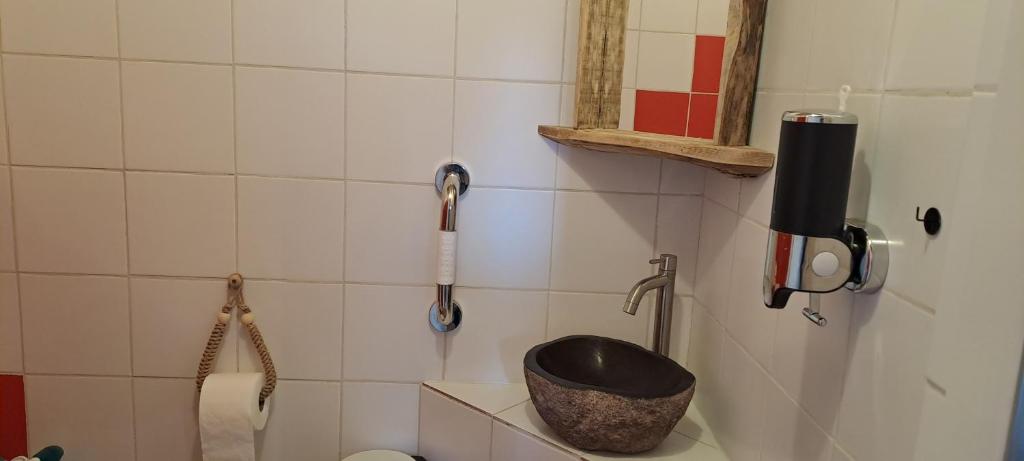 Koupelna v ubytování Gîte du Faraud