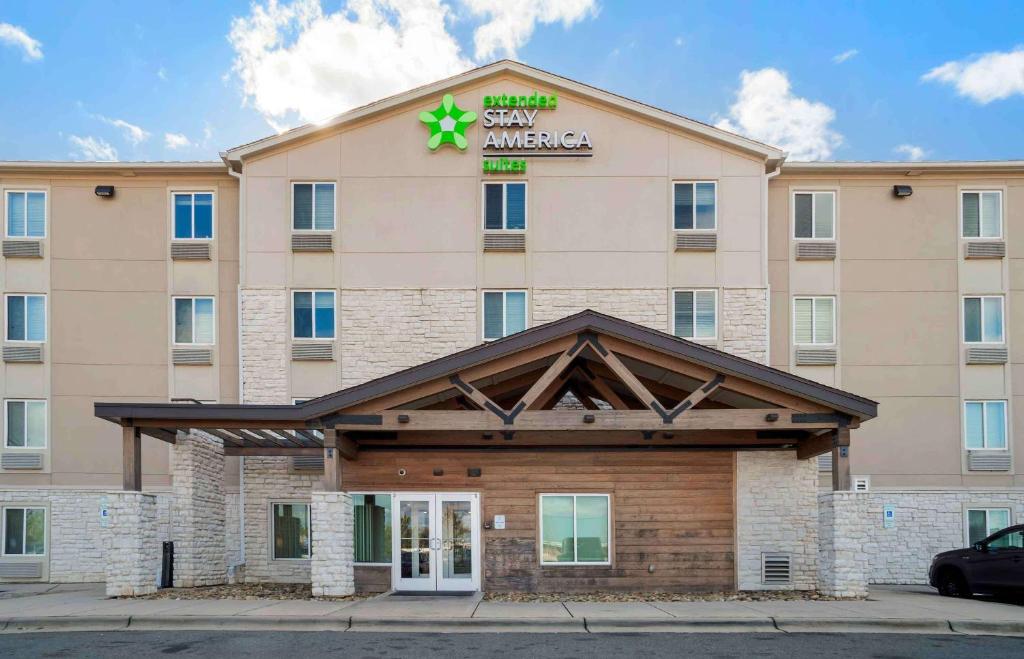 a large building with a star sign on it at Extended Stay America Suites - Charlotte - Northlake in Charlotte