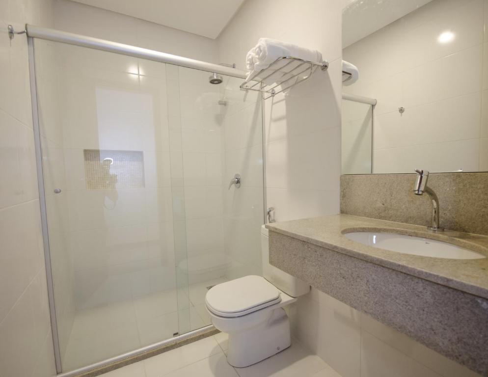 Koupelna v ubytování Pena Branca Hotel e Eventos