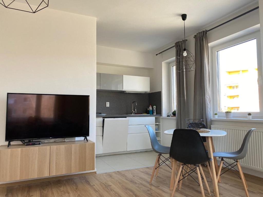 Kuchyň nebo kuchyňský kout v ubytování Apartmán "DUNAJ" private parking - klimatizácia