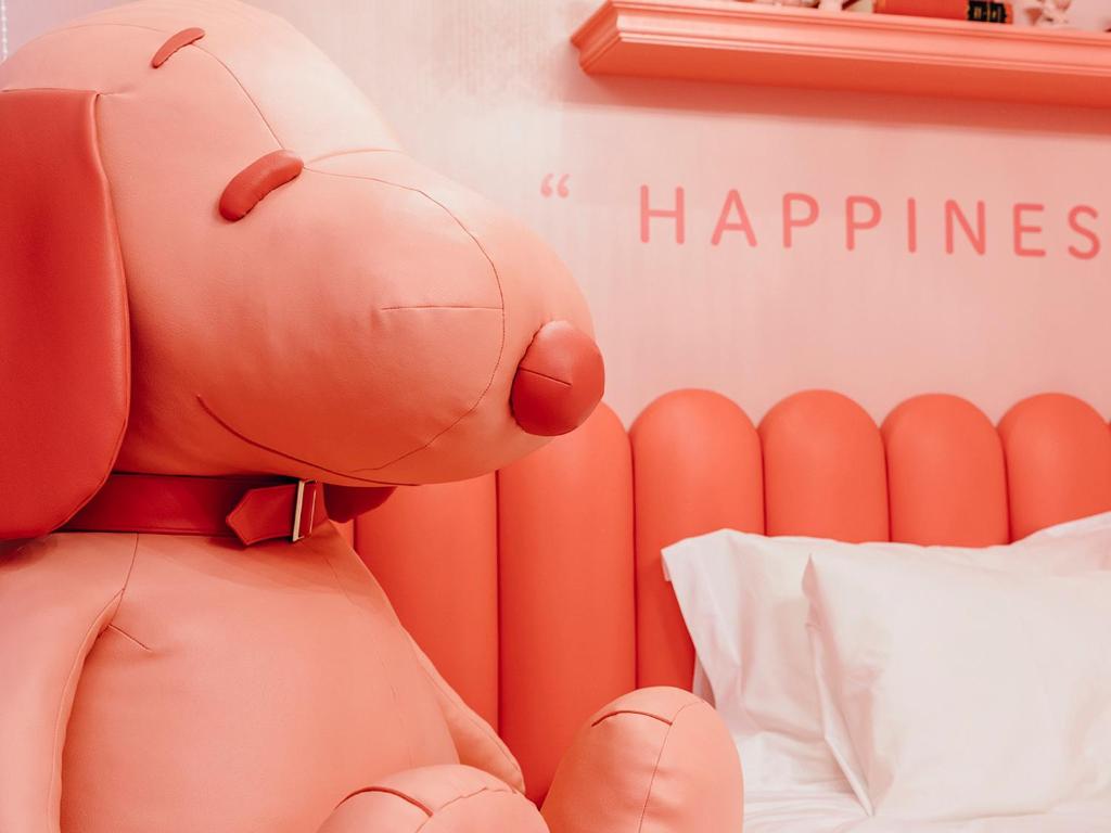 Postel nebo postele na pokoji v ubytování ピーナッツホテル/PEANUTS HOTEL