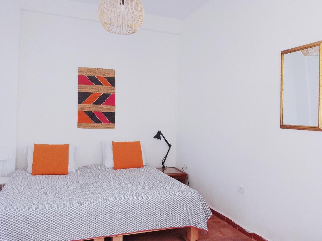 Postel nebo postele na pokoji v ubytování Casita de Piedra