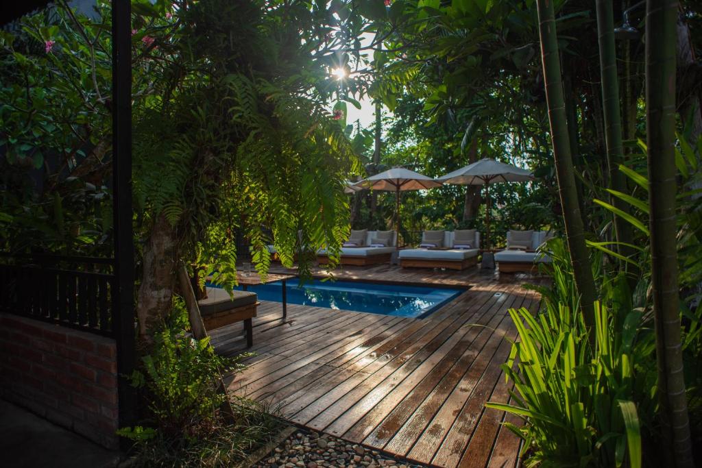 Bazén v ubytování Pangkung Sari Bed and Breakfast nebo v jeho okolí