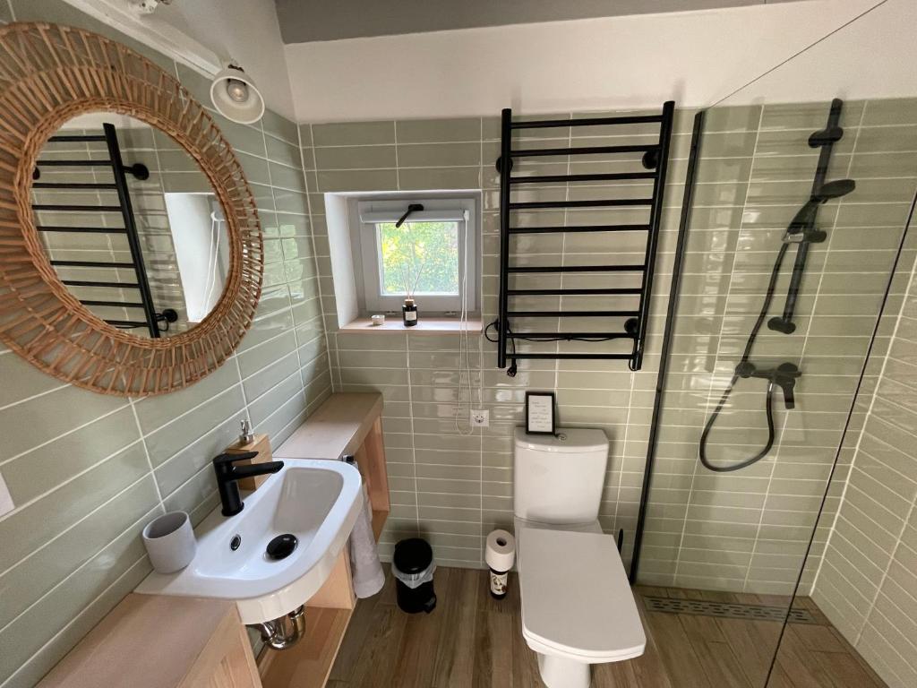 Koupelna v ubytování Fotel home