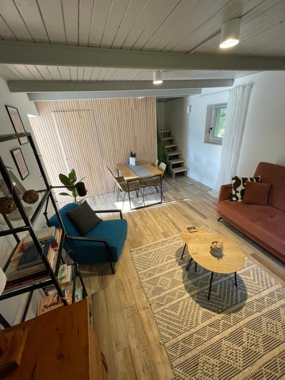 Posezení v ubytování Fotel home