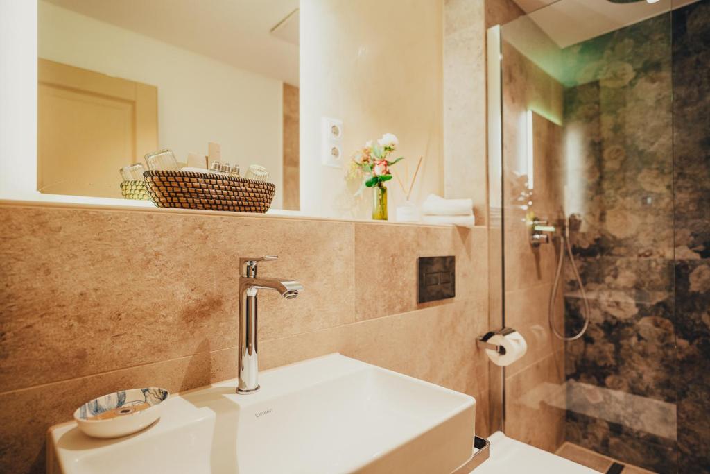 Koupelna v ubytování Hotel Villa Sorgenfrei & Restaurant Atelier Sanssouci